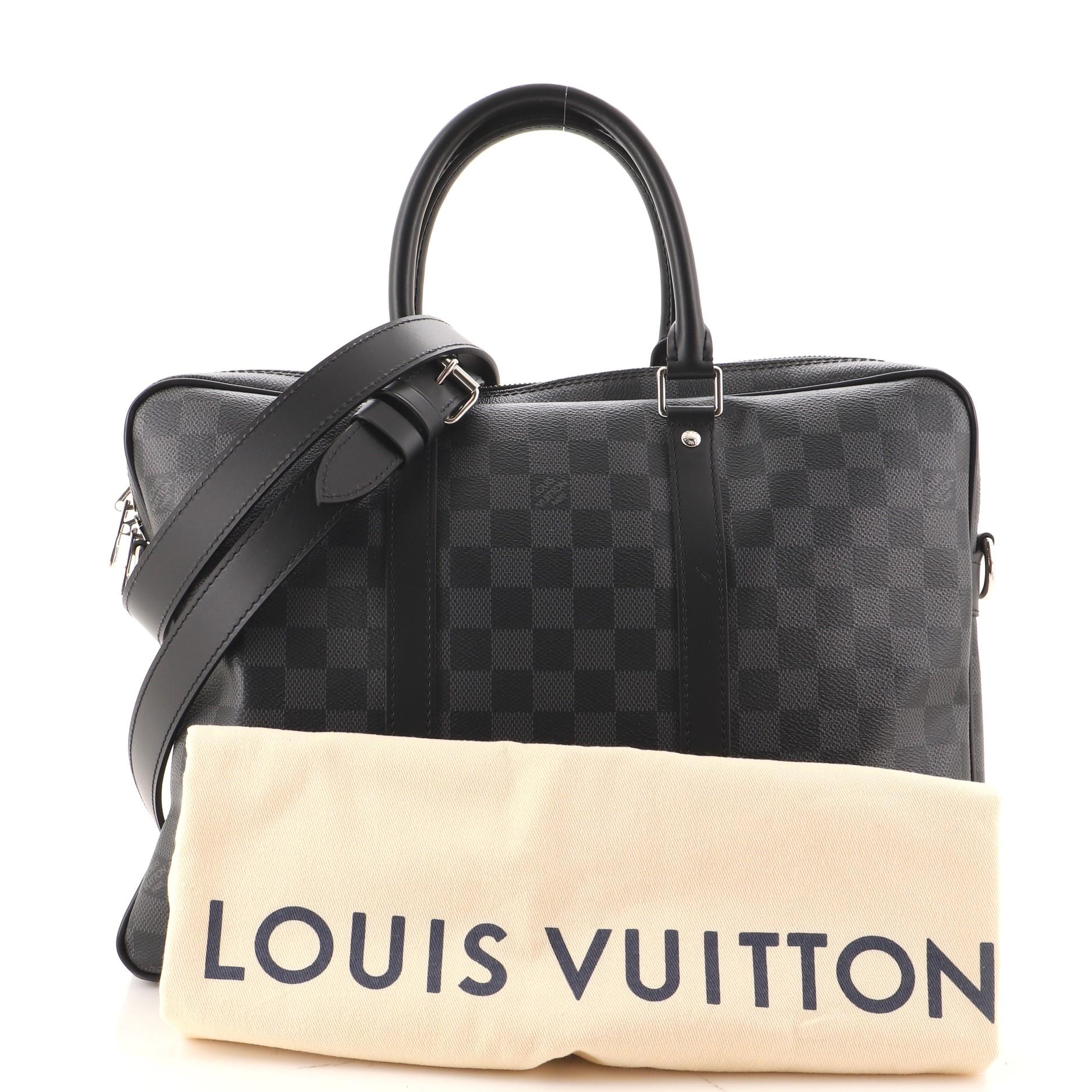 Louis Vuitton Monogram Port Documents Voyage PM Satchel Computer Bag For  Sale at 1stDibs