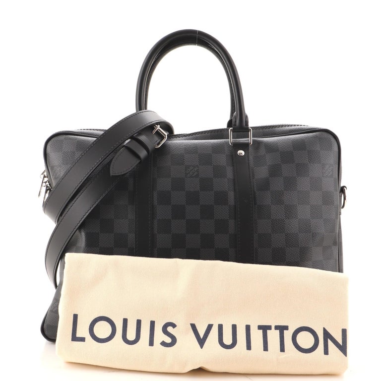 Louis Vuitton Porte-Documents Voyage Briefcase Damier Graphite PM at 1stDibs