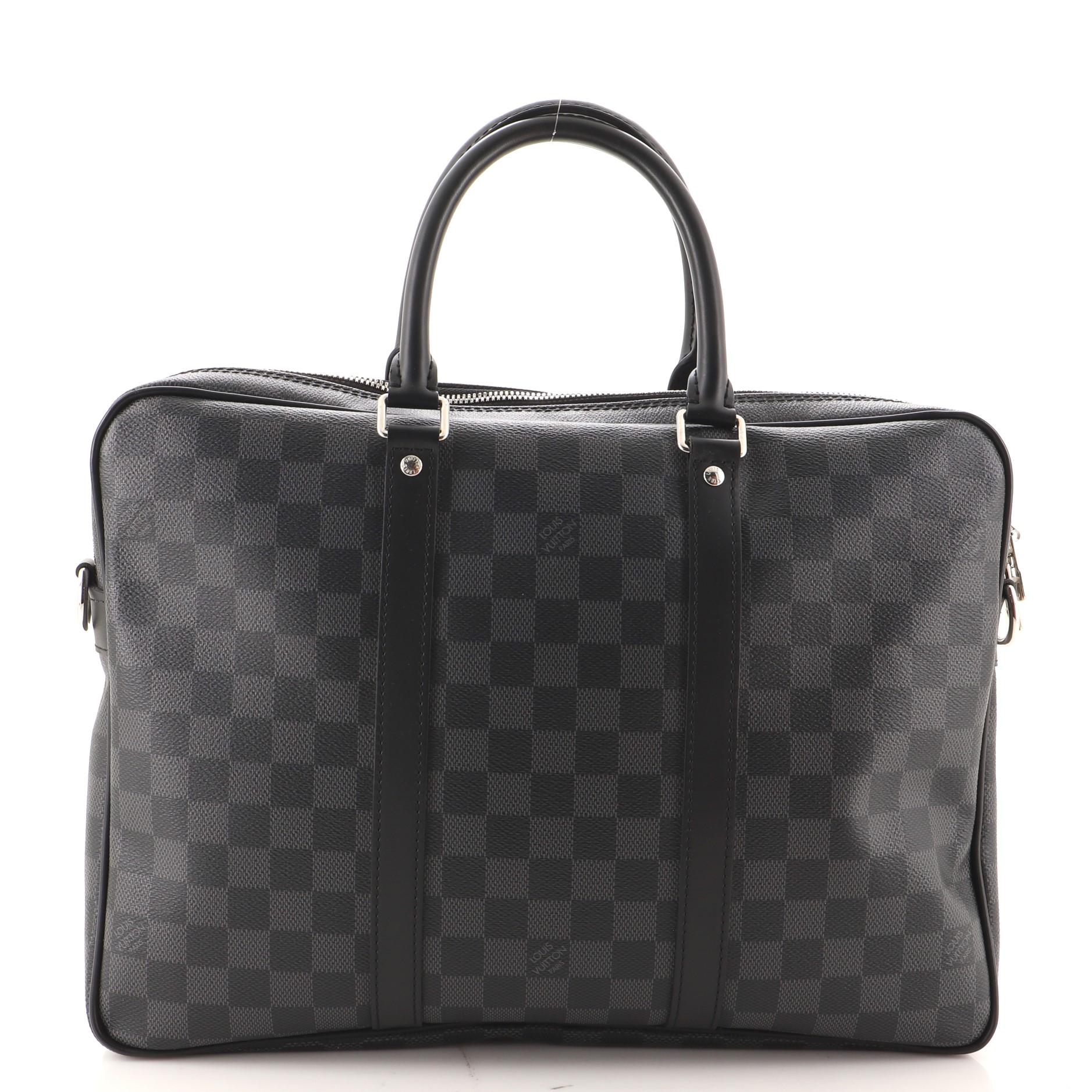 Louis Vuitton Porte-Documents Voyage Briefcase Damier Graphite PM In Good Condition In NY, NY