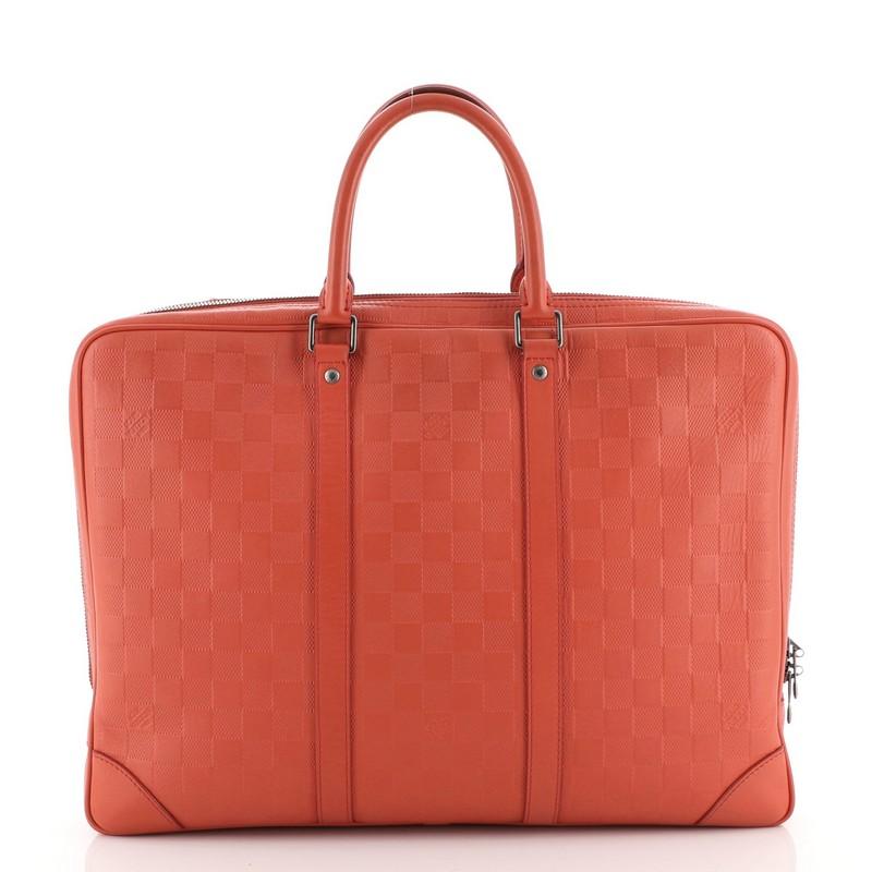 Orange Louis Vuitton  Porte-Documents Voyage Briefcase Damier Infini Leather PM