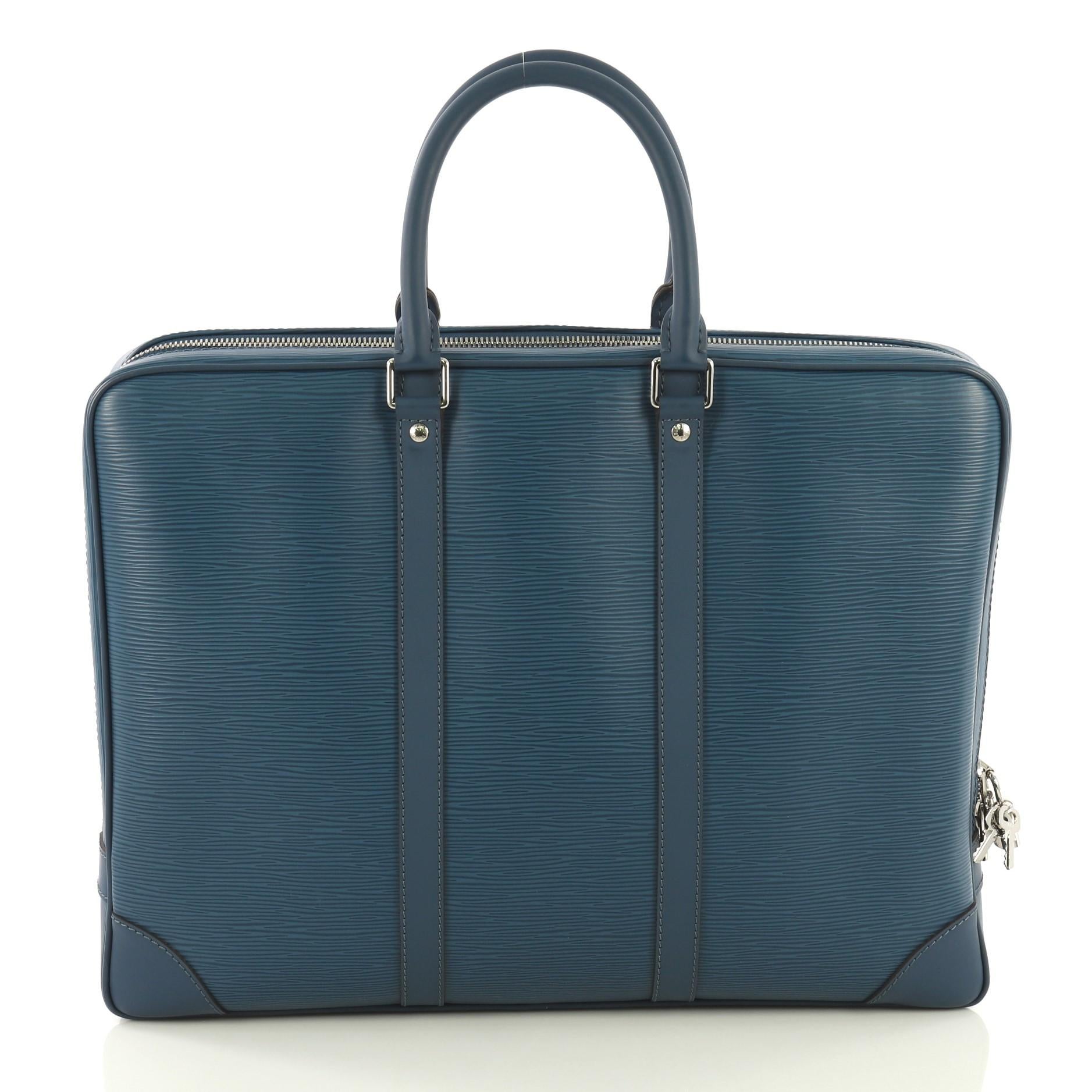 Louis Vuitton Porte-Documents Voyage Briefcase Epi Leather In Excellent Condition In NY, NY
