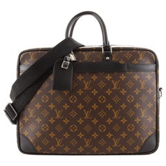 Louis Vuitton Porte-Documents Voyage Briefcase Macassar Monogram Canvas GM