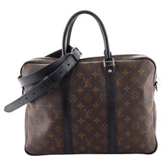 Louis Vuitton Porte-Documents Voyage Briefcase Macassar Monogram Canvas P