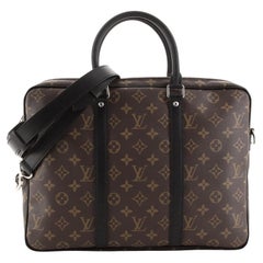 Louis Vuitton Porte-Documents Voyage Aktentasche Macassar Monogram Canvas PM