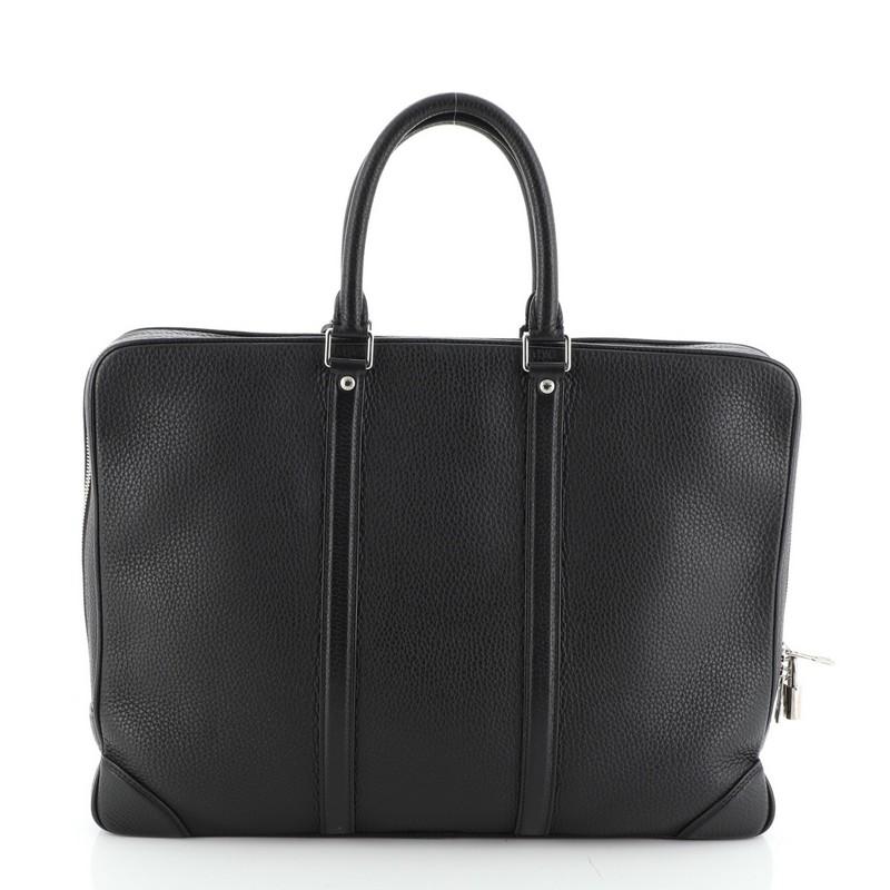 Black Louis Vuitton Porte-Documents Voyage Briefcase Taurillon Leather