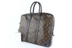 Louis Vuitton Porte-Documents Voyage Porte 17lz1217 Brown Coated Canvas Satchel