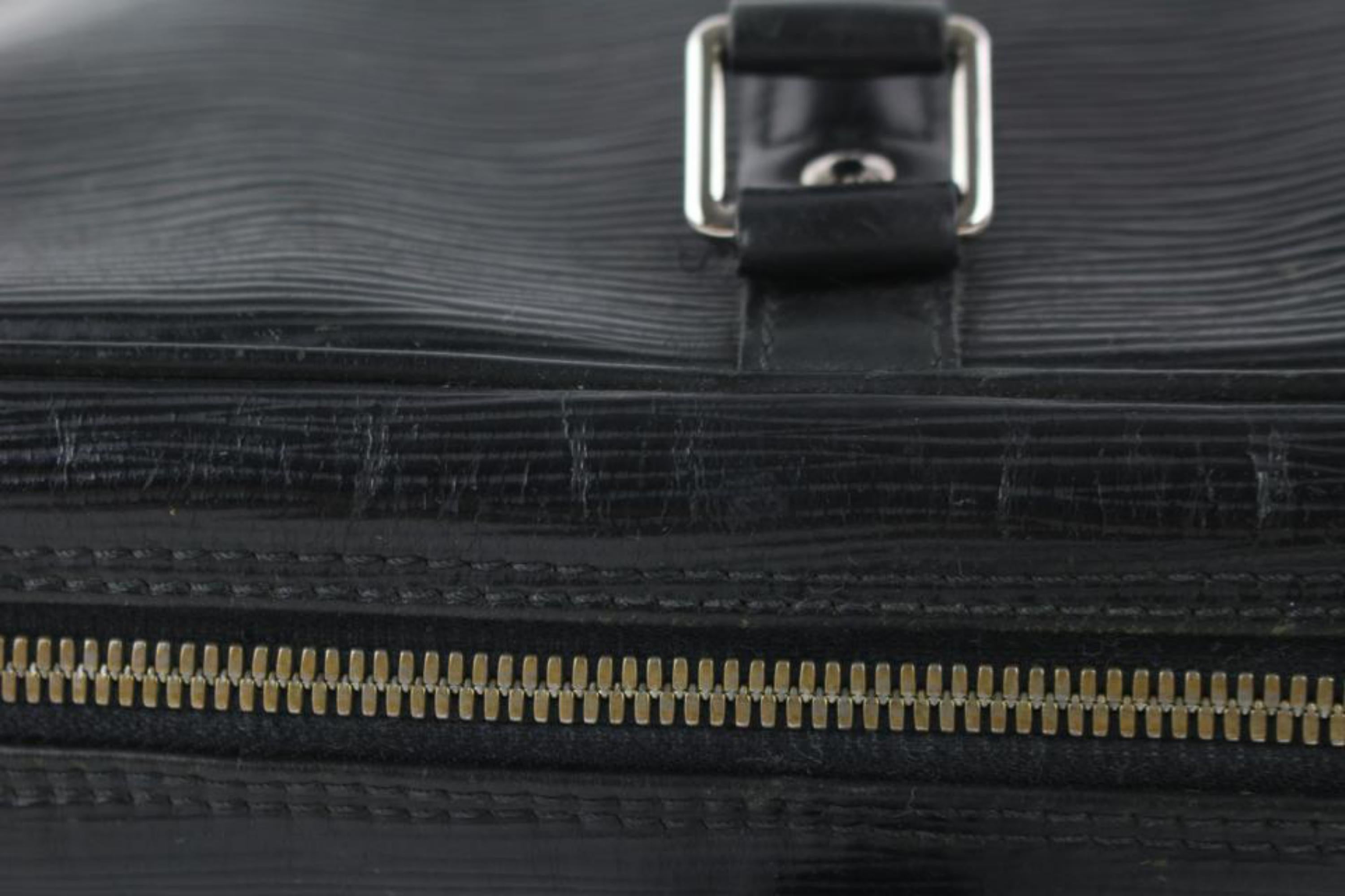Louis Vuitton Porte-Documents Voyage Porte Noir 15lz0914 Black Leather LaptopBag For Sale 6