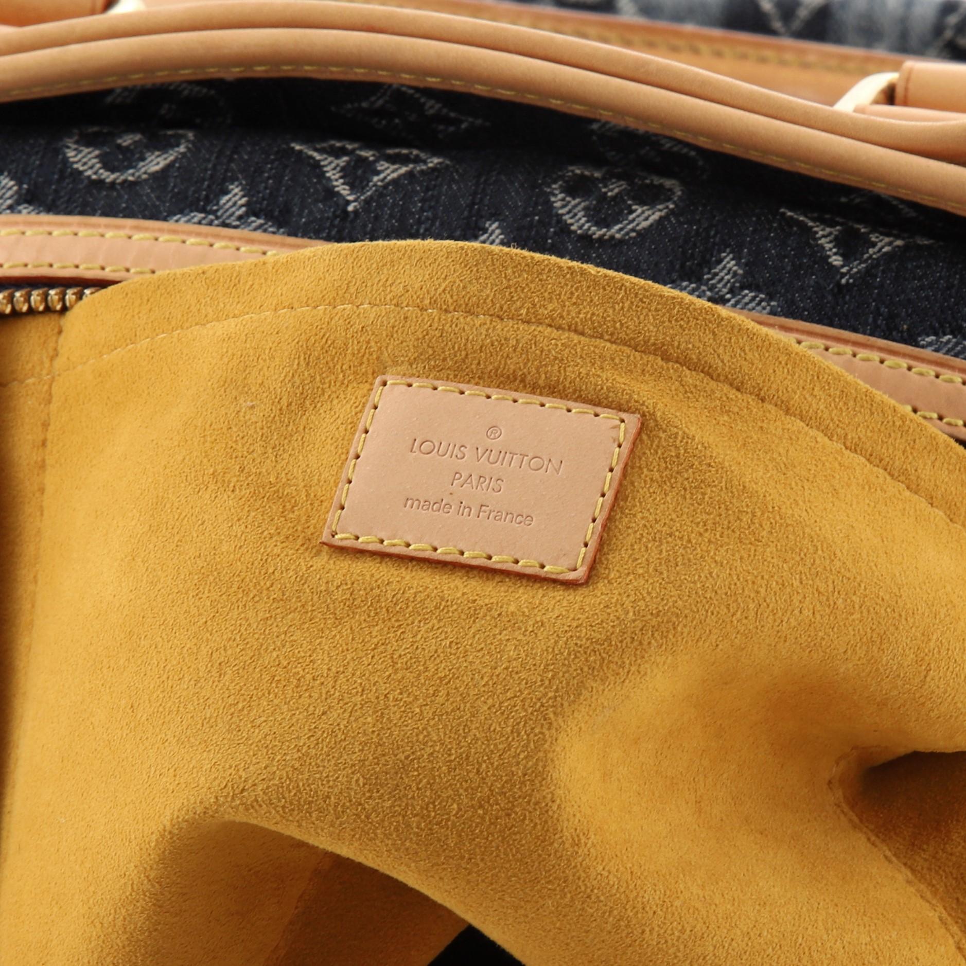 Louis Vuitton Porte Epaule Raye Handbag Striped Monogram Denim GM 3