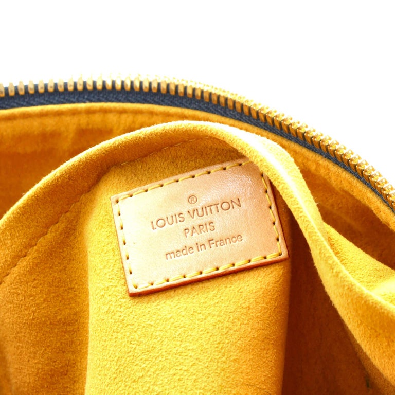 Louis Vuitton Limited Edition Denim Monogram Porte Epaule Raye GM