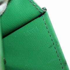 Louis Vuitton Porte Large Borneo Document Fold 870390 Green Leather Clutch