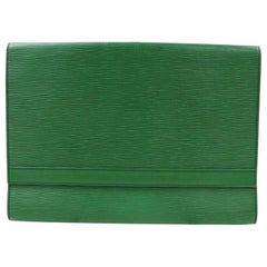 Louis Vuitton Bordeaux Taiga Leather Porte Documents Envelope Clutch  205lvs55 For Sale at 1stDibs