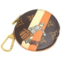 Louis Vuitton Porte Monnaie Monogram Groom Ltd Ed Canvas Round Coin Case