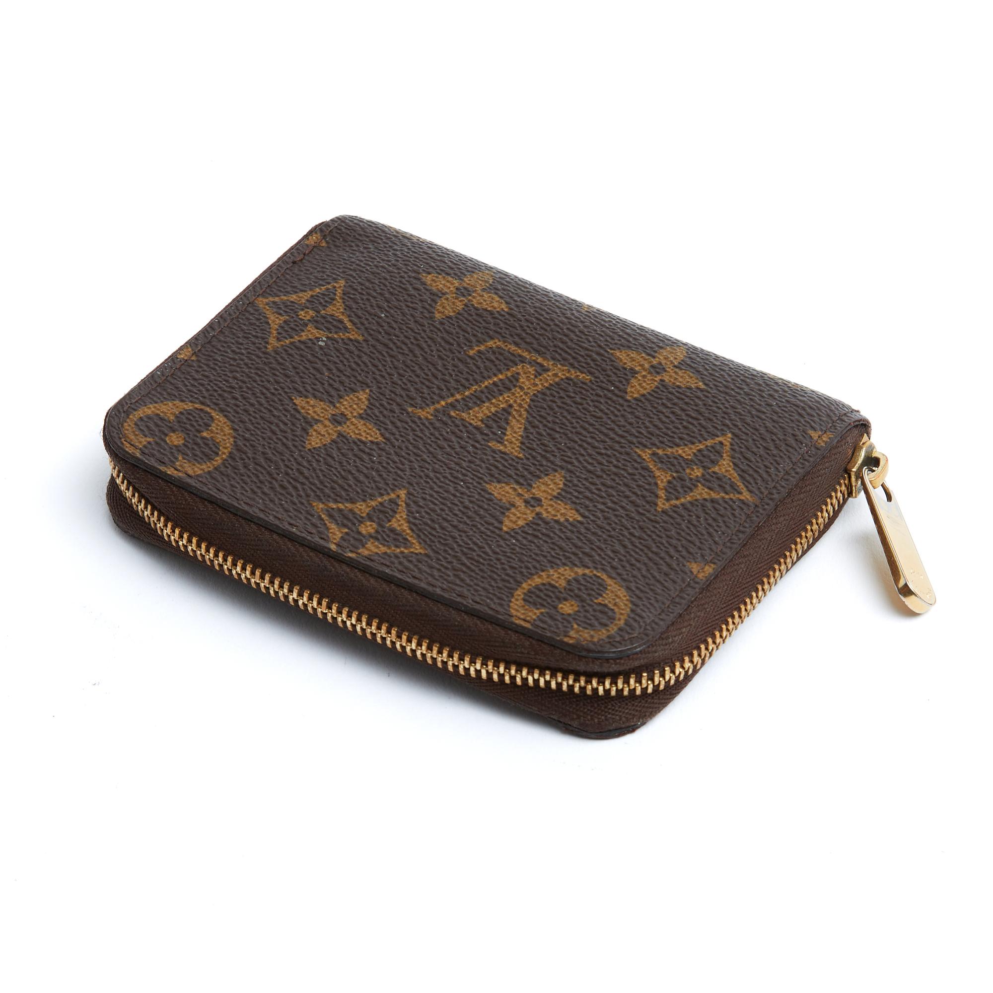 Noir Louis Vuitton Porte monnaie Zippy LV Monogramme et porte-monnaie en cuir en vente