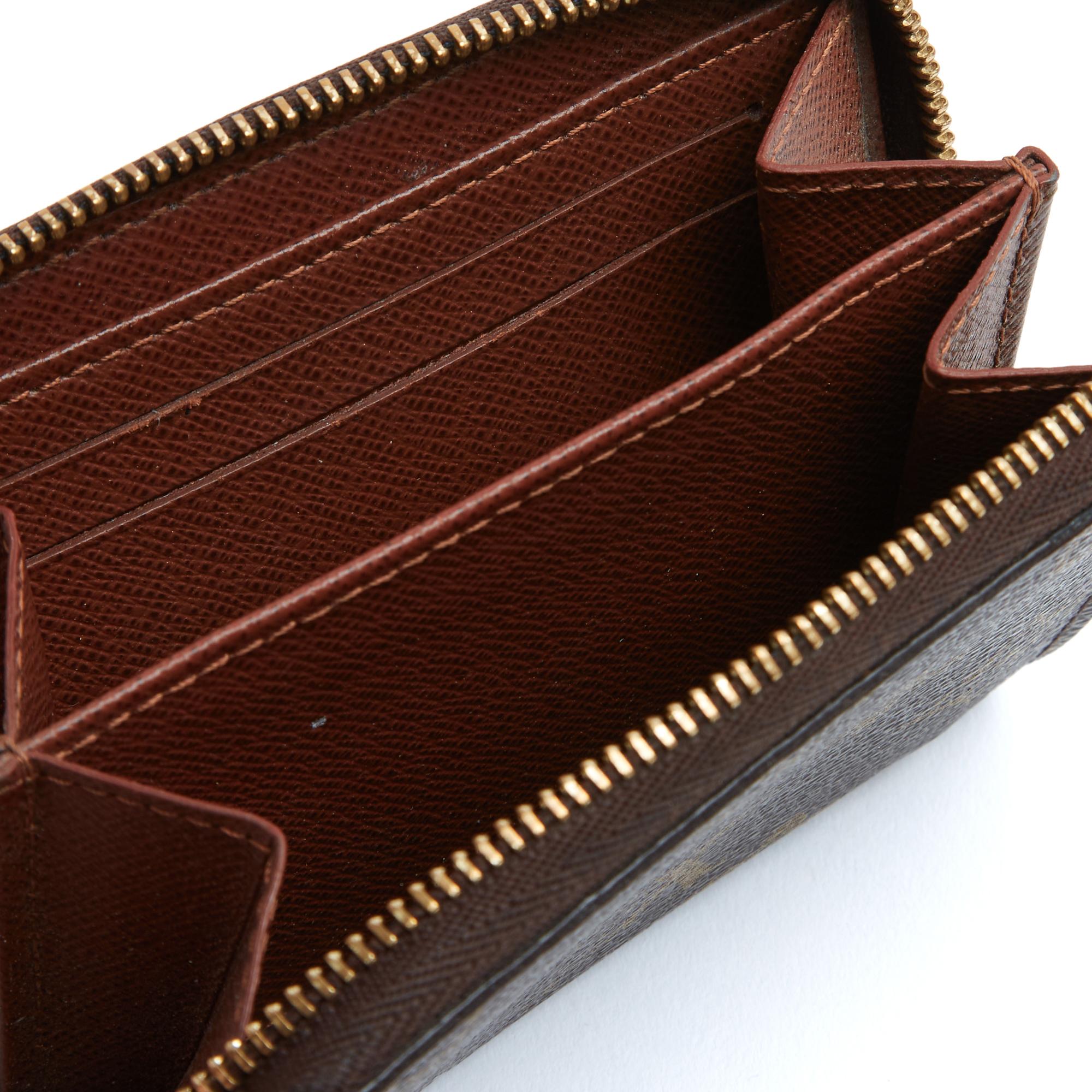 Louis Vuitton Porte monnaie Zippy LV Monogram e portafoglio compatto in pelle In condizioni ottime in vendita a PARIS, FR