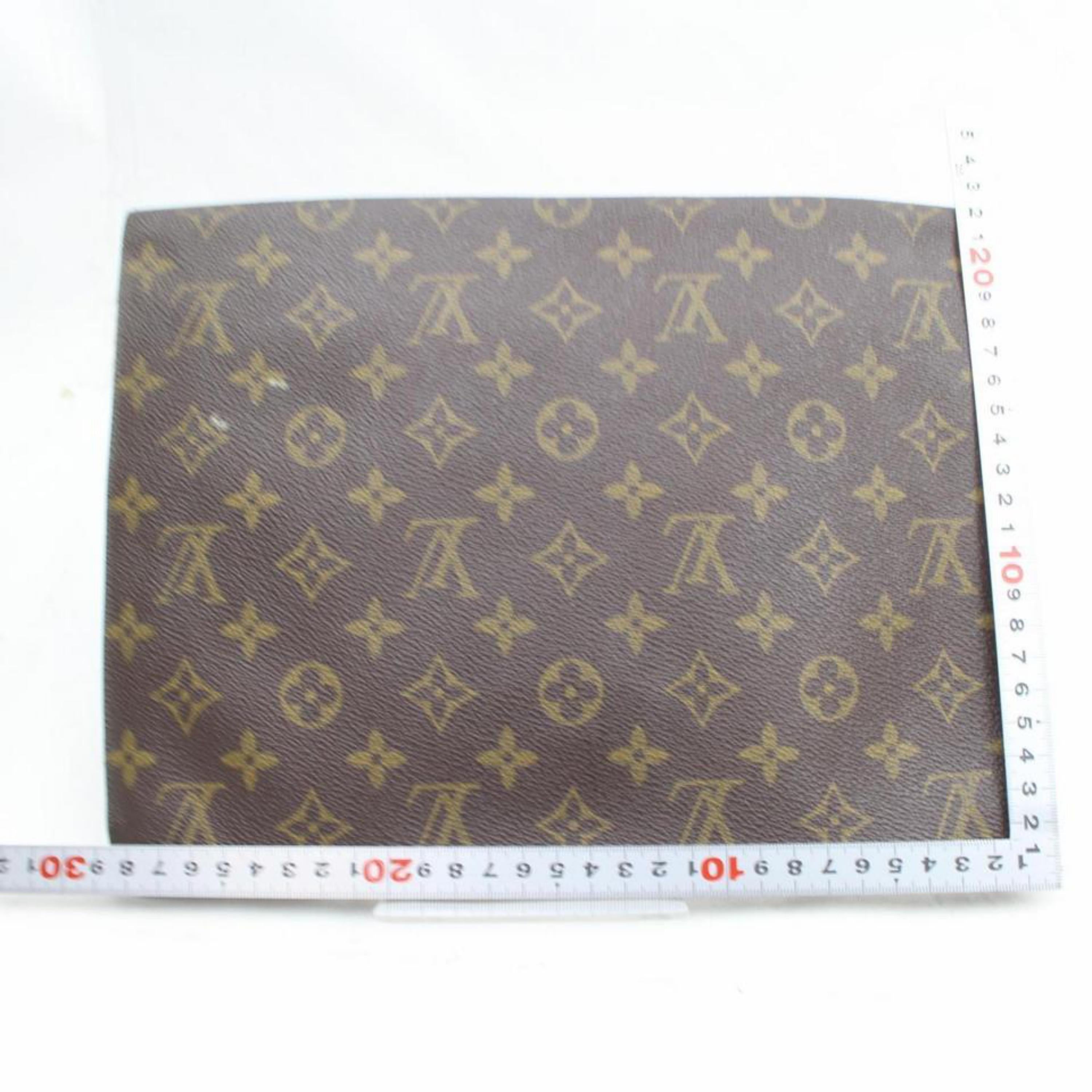 Louis Vuitton Porte Monogram Envelope 869670 Brown Coated Canvas Clutch 1