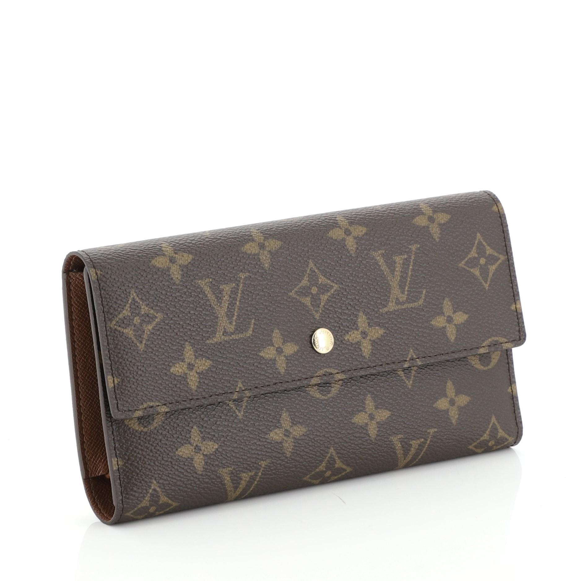 Black Louis Vuitton Porte Tresor International Wallet Monogram Canvas