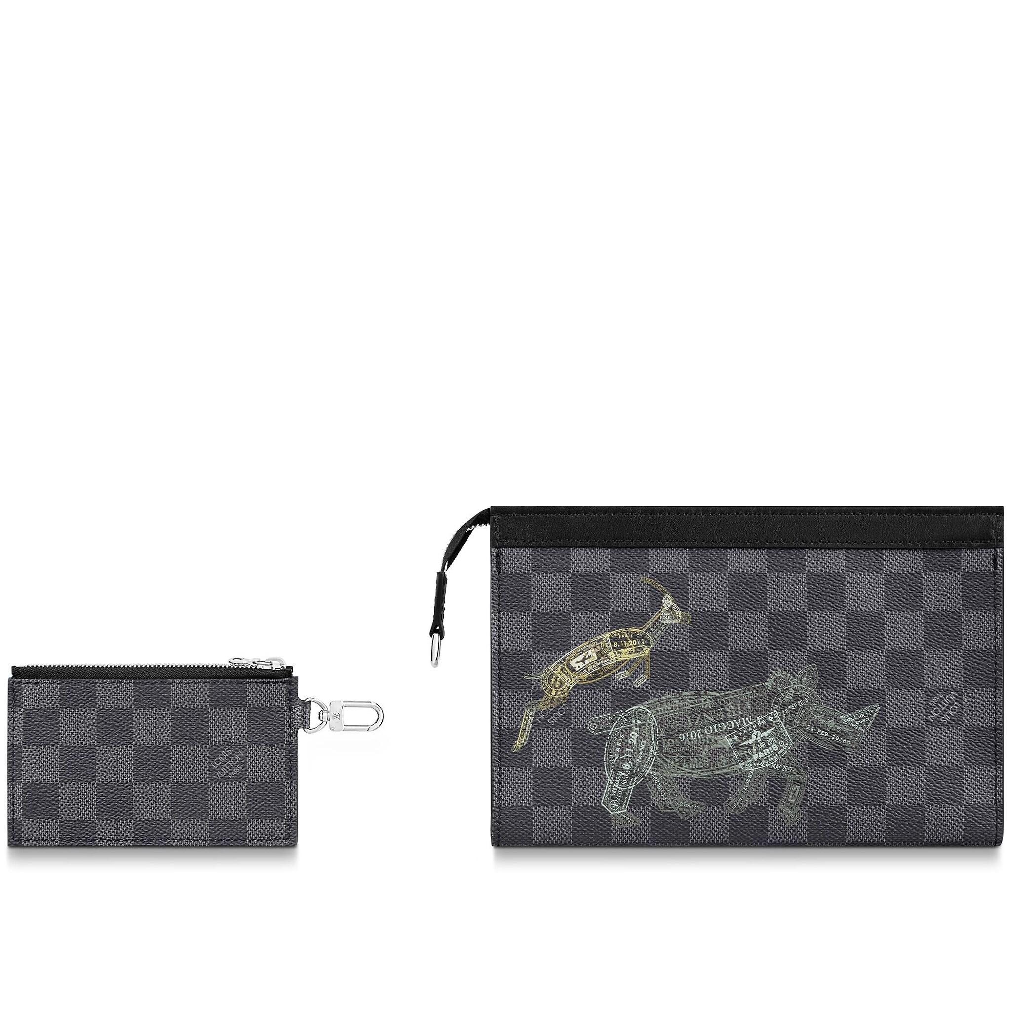 Louis Vuitton Portefeuille Gaston Wearable Checkered Graphite Canvas 3