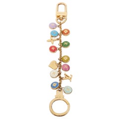 LOUIS VUITTON Portes Cles Chainne Pastille Goldkette Logo Candy Bag Charm