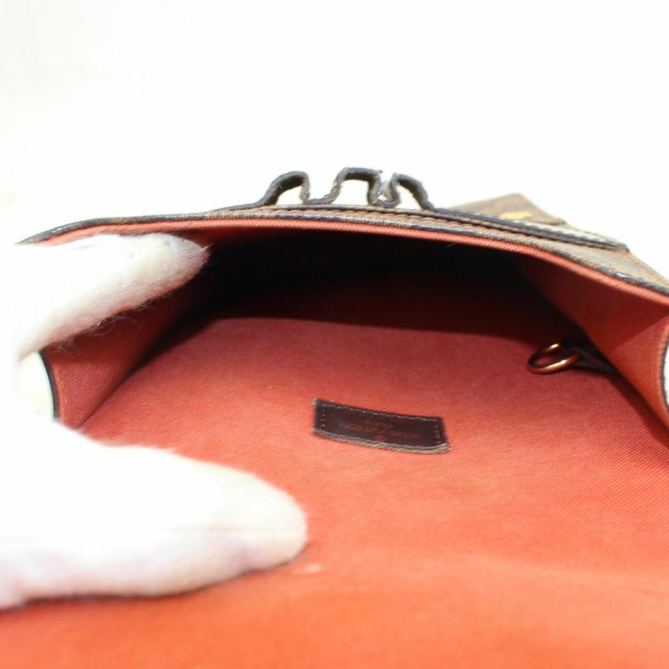 Louis Vuitton Portobello Damier Ebene 867998 Brown Coated Canvas Cross Body Bag For Sale 7