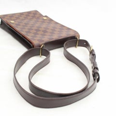 Louis Vuitton Portobello Damier Ebene 867998 Brown Coated Canvas Cross Body Bag