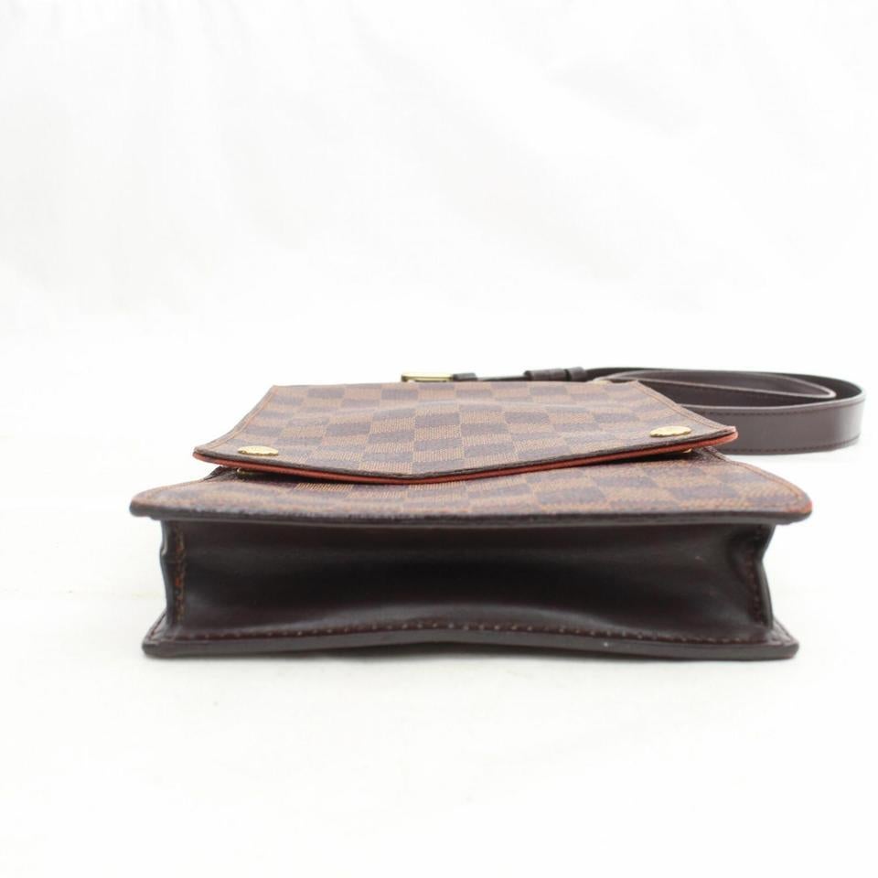 Louis Vuitton Portobello Damier Ebene 867998 Brown Coated Canvas Cross Body Bag For Sale 2