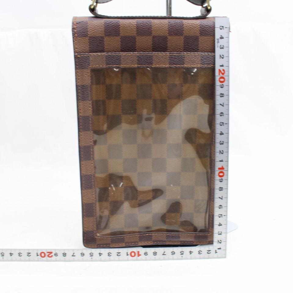 Louis Vuitton Portobello Damier Ebene 867998 Brown Coated Canvas Cross Body Bag For Sale 3