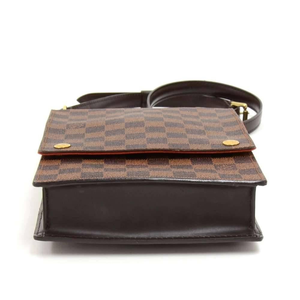 Brown Louis Vuitton Portobello Ebene Damier Canvas Crossbody Bag