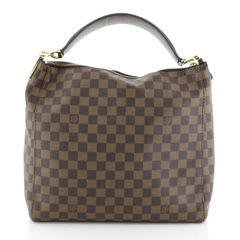 Gray Louis Vuitton Portobello Handbag Damier PM