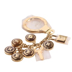 LOUIS VUITTON Portoclet Bastille Logo Bag Charm Gold