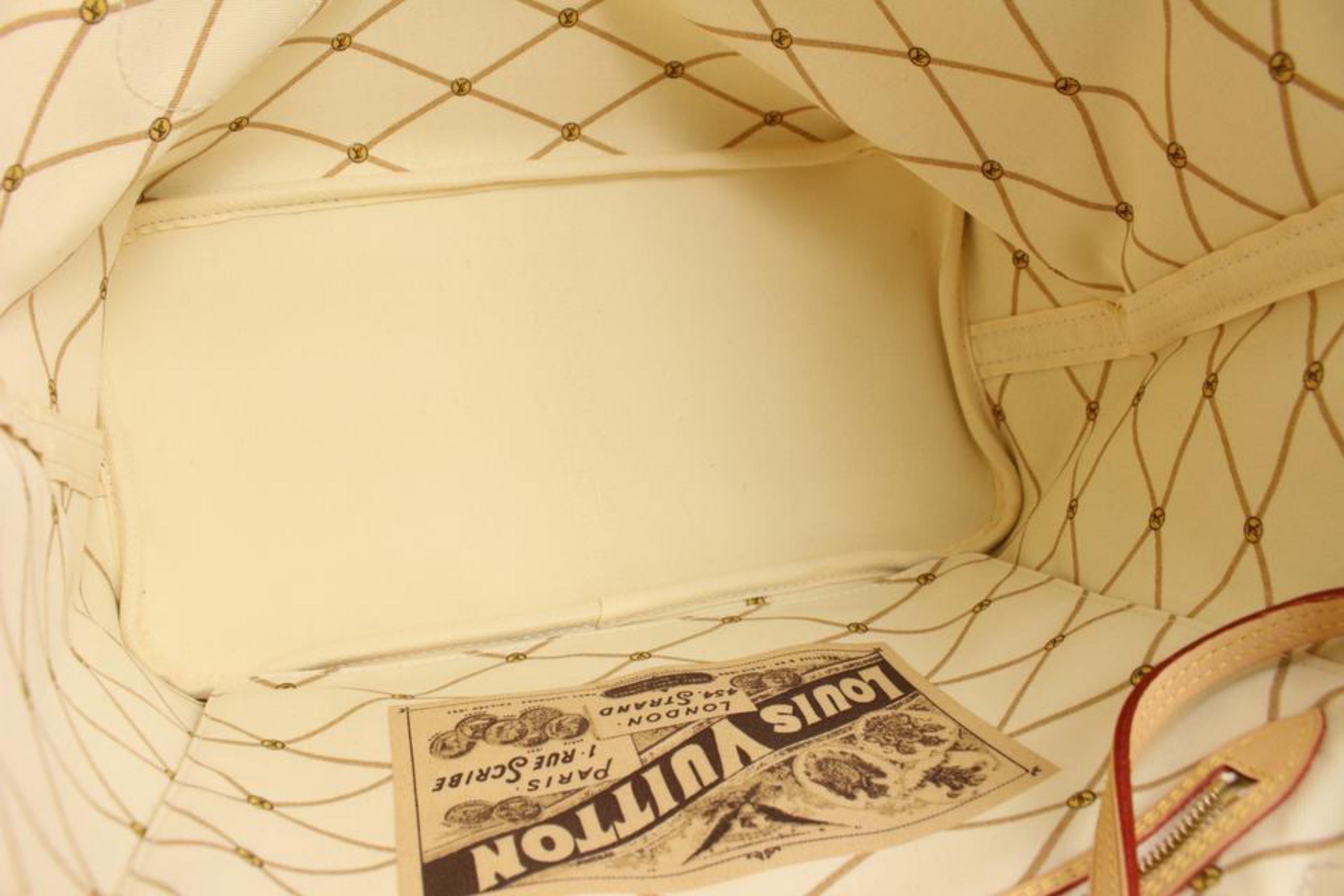Louis Vuitton Portofino Rosa Damier Azur Sommer-Tragetasche Neverfull MM Tote Bag  im Zustand „Neu“ im Angebot in Dix hills, NY