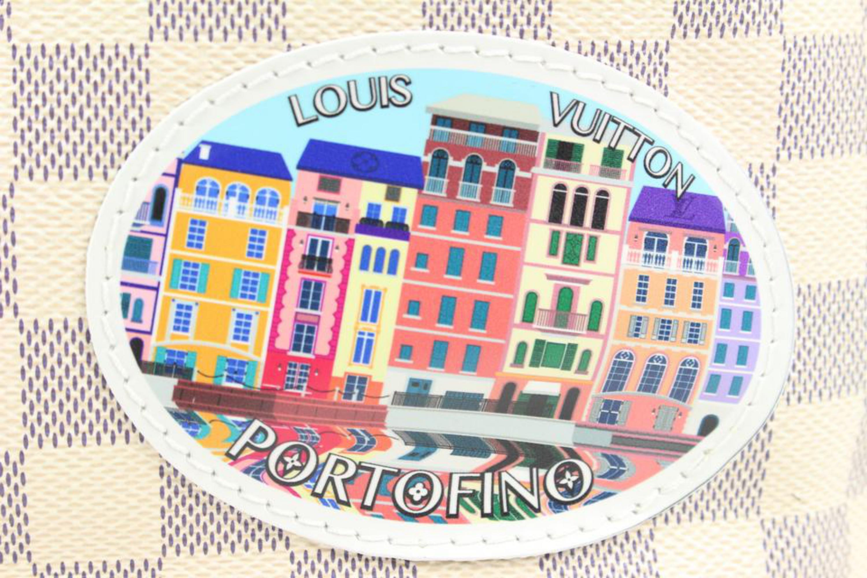 Louis Vuitton Portofino Pink Damier Azur Summer Trunks Neverfull MM Tote Bag  en vente 2