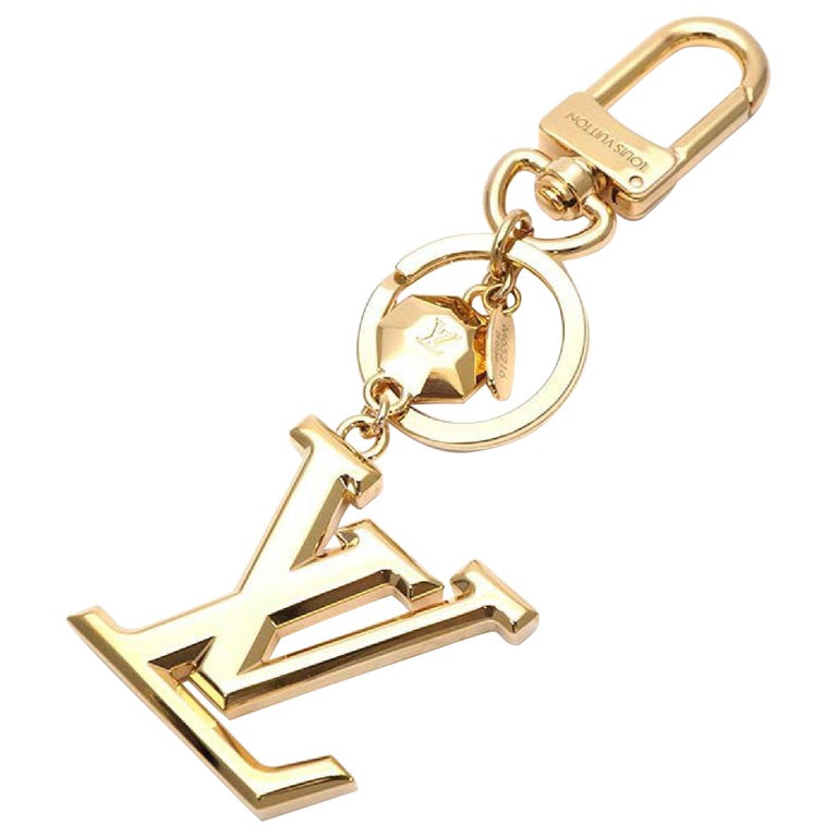 LOUIS VUITTON key ring M65216 Keychain LV Facet metal gold unisex