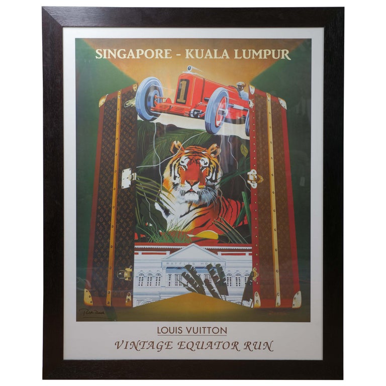 Louis Vuitton Poster Vintage Equator Run by Razzia at 1stDibs
