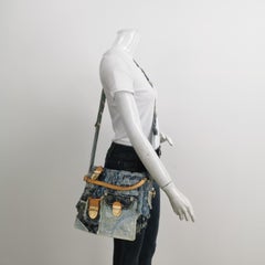 Louis Vuitton Postie Patchwork Monogramm Denim Blau Messenger Bag aus Denim