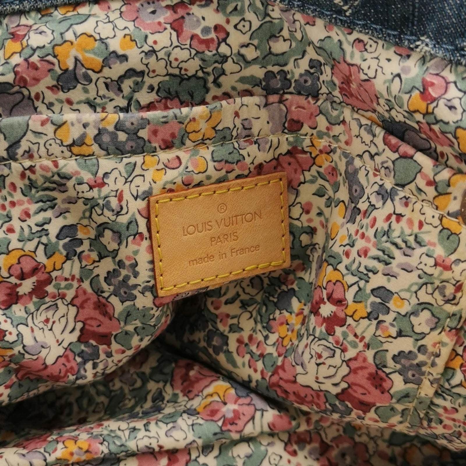 Louis Vuitton Postie Patchwork Monogramm Denim Blau Messenger Bag aus Denim 4