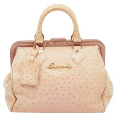 Louis Vuitton Poudre Ostrich Limited Edition Frame Speedy Bag