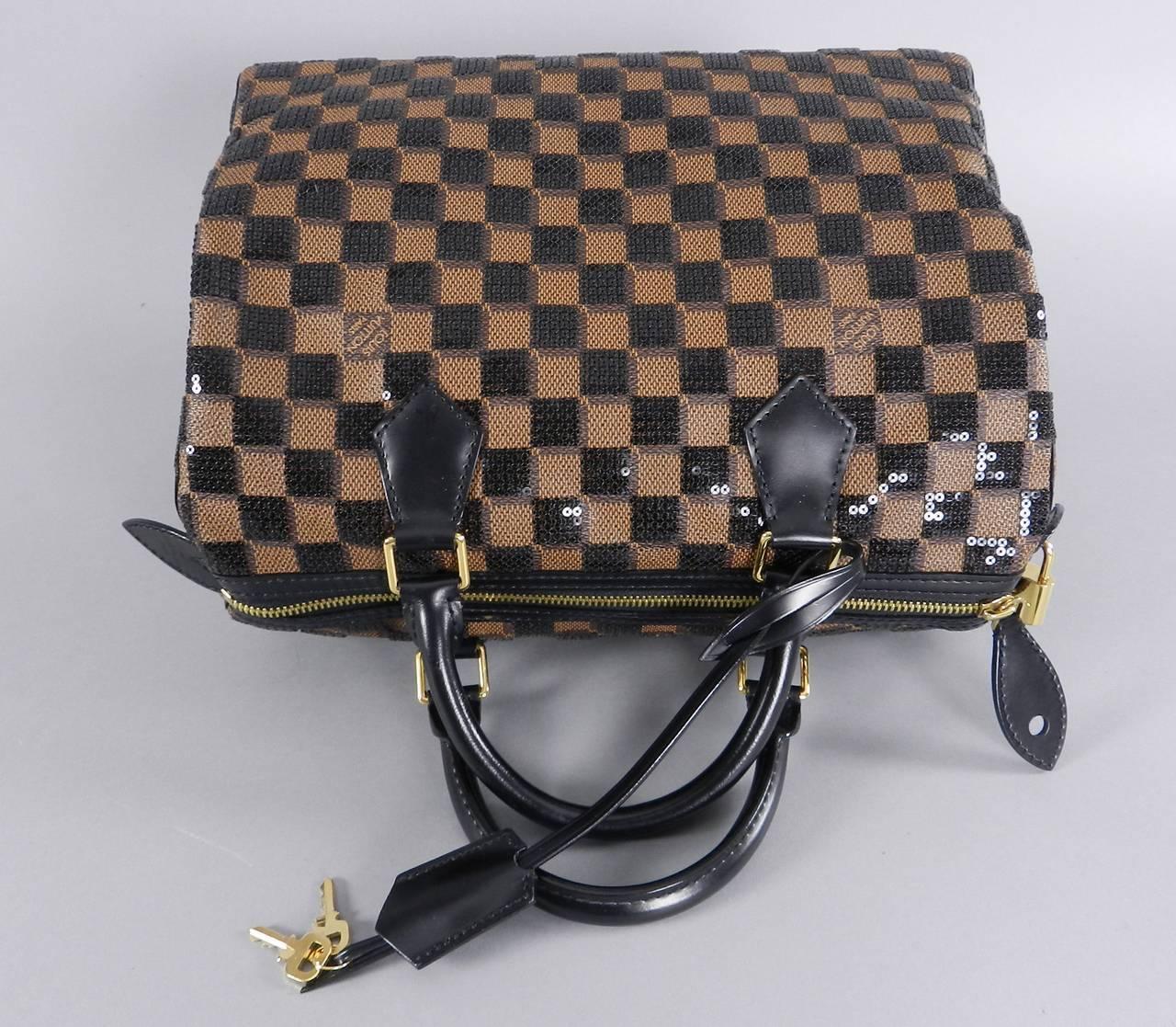 Black Louis Vuitton Pre-Fall 2013 Limited Edition Sequin 30 Speedy Bag