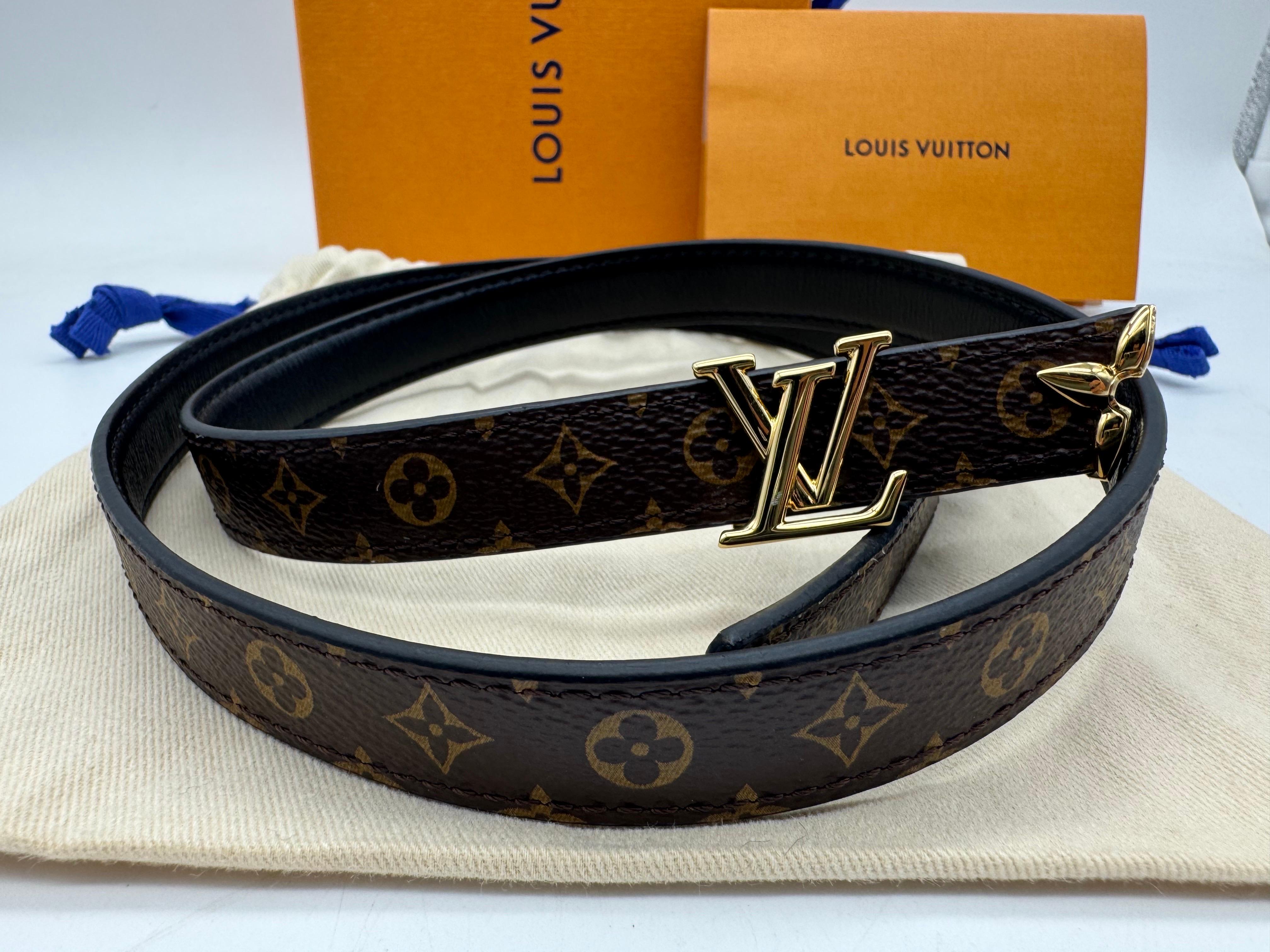 Louis Vuitton Pretty LV 20mm Wendegürtel Schwarz 80 cm im Angebot 6