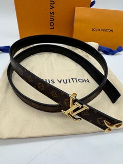 Louis Vuitton Pretty LV 20mm Reversible Belt Black 80 cm