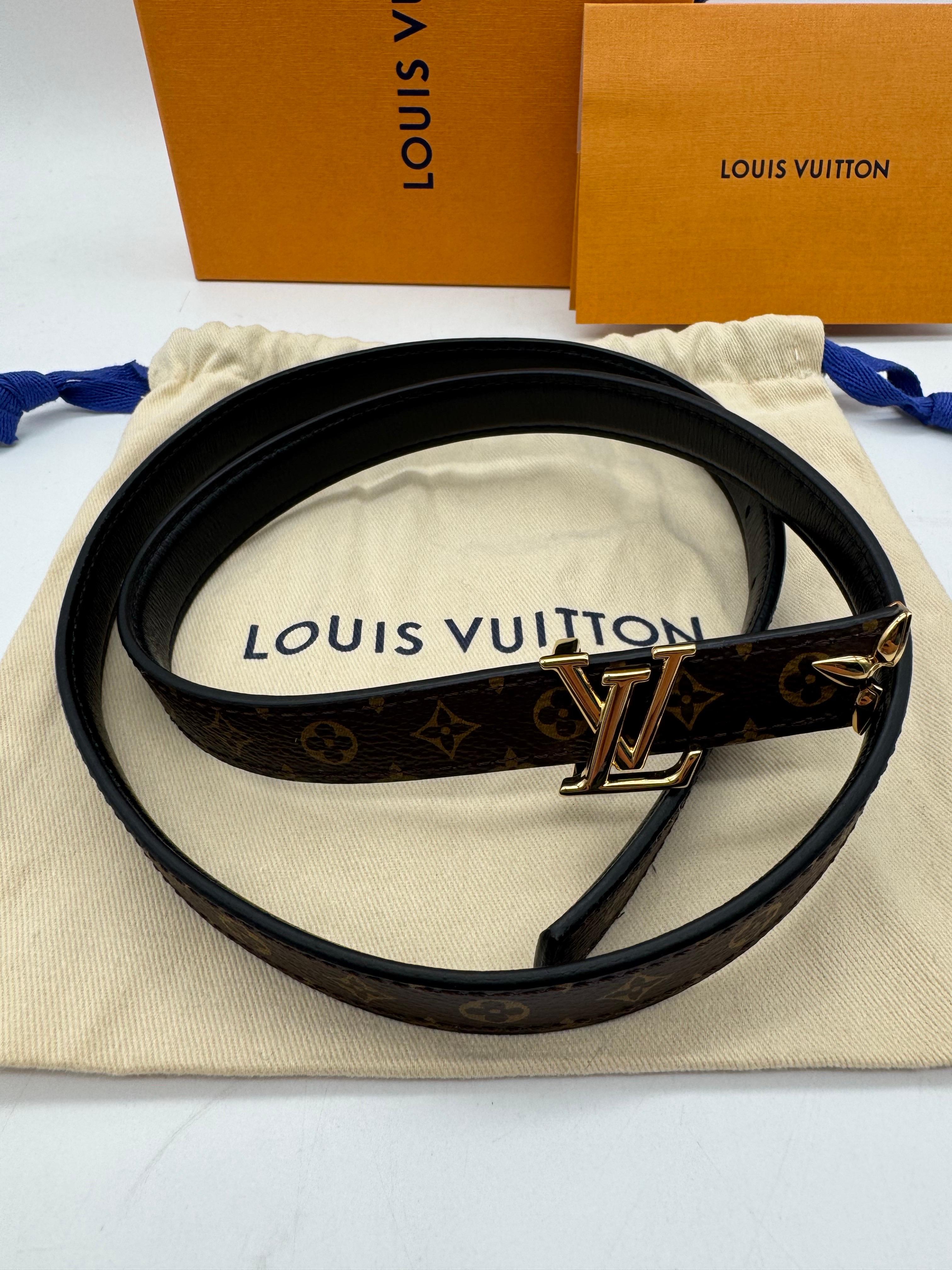 Louis Vuitton Pretty LV 20mm Wendegürtel Schwarz 80 cm im Zustand „Neu“ im Angebot in 10707, DE