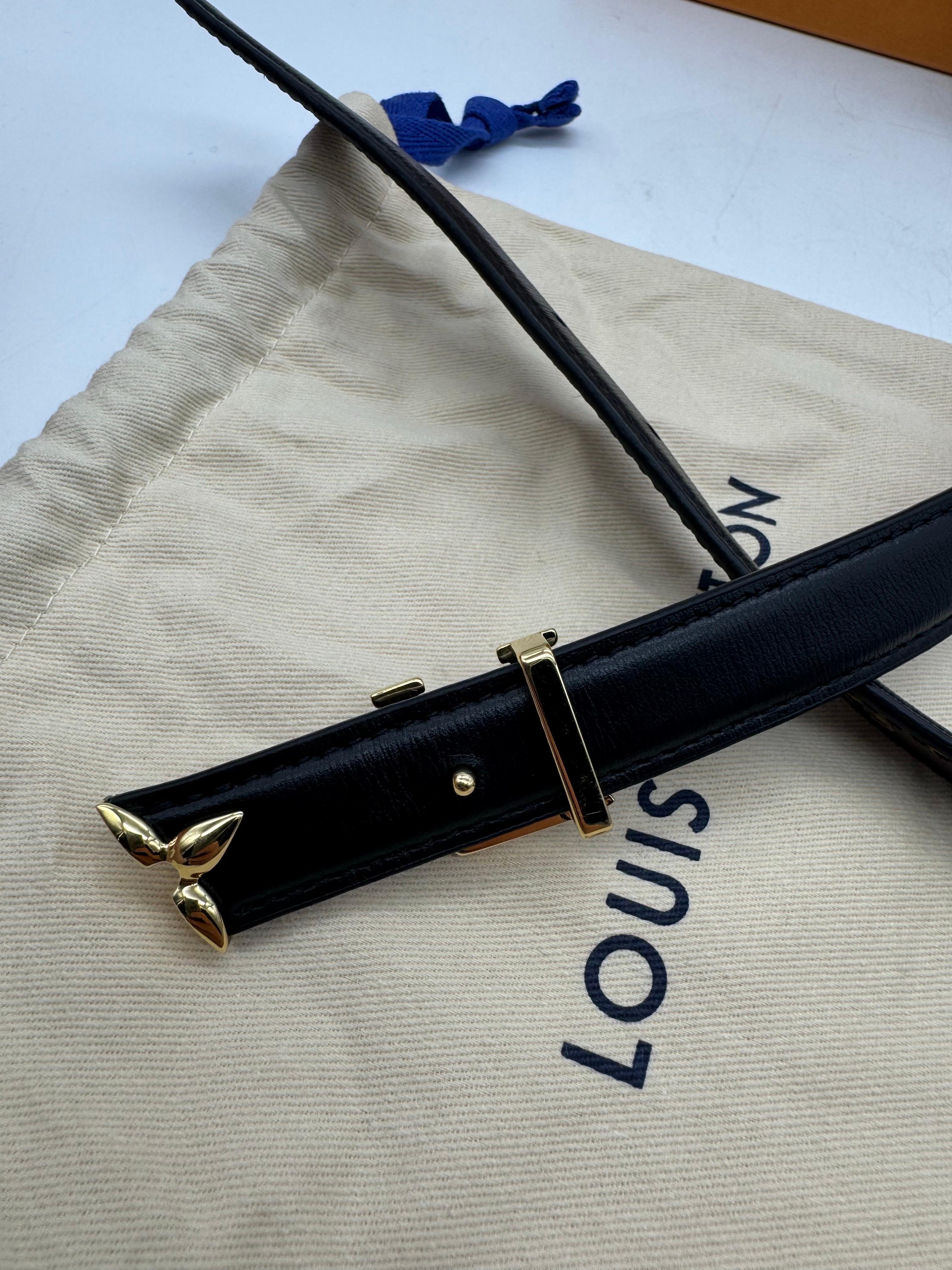Louis Vuitton Pretty LV 20mm Wendegürtel Schwarz 80 cm im Angebot 2