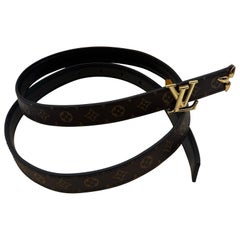 Louis Vuitton Pretty LV 20mm Reversible Belt Black 80 cm