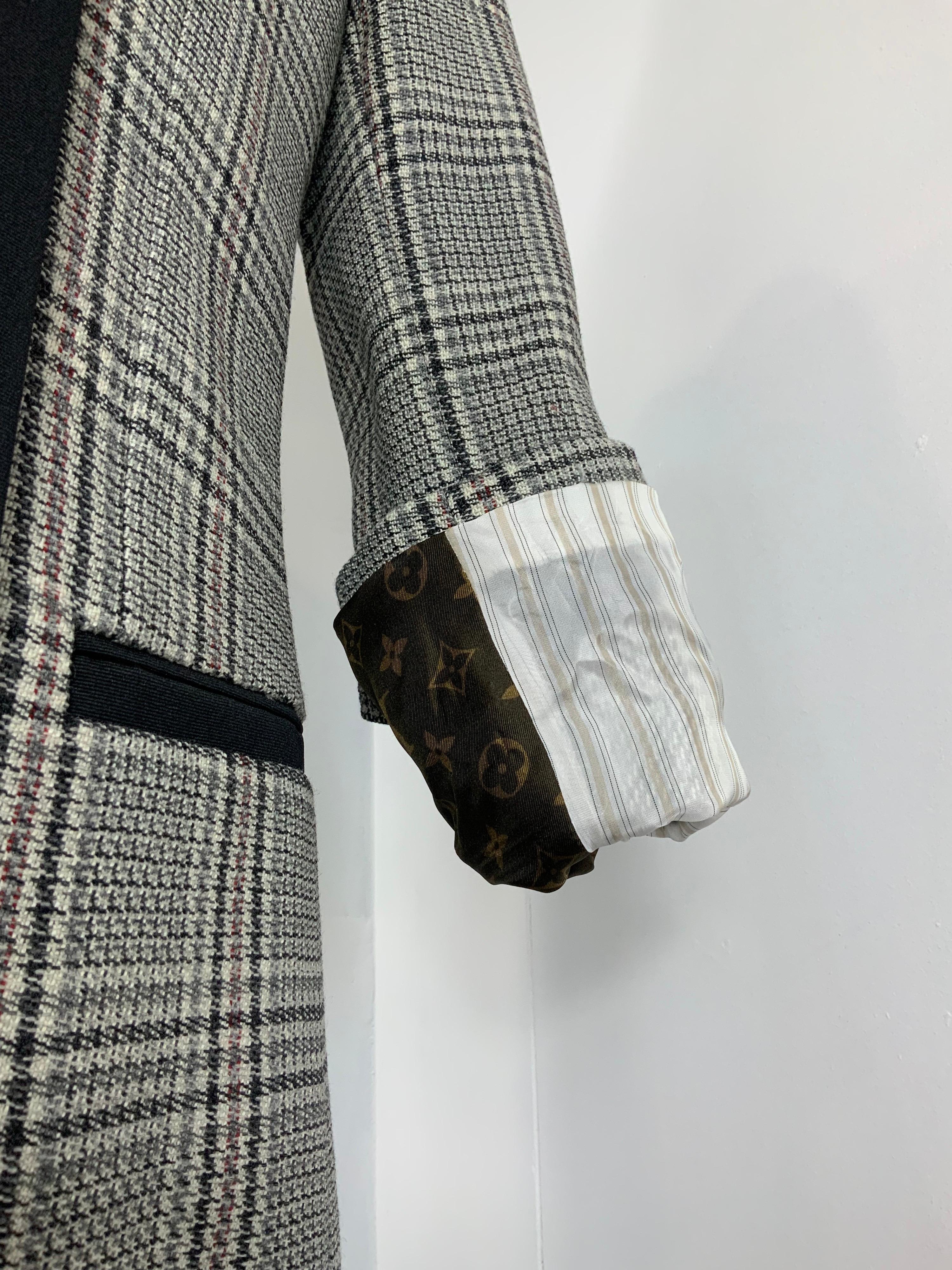 Gray Louis Vuitton Prince of Wales Coat 