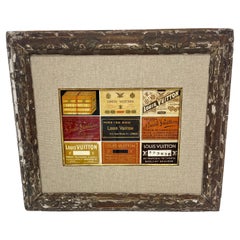 Italienischer rustikaler Vintage-Holzrahmen von Louis Vuitton mit Kunstdruck