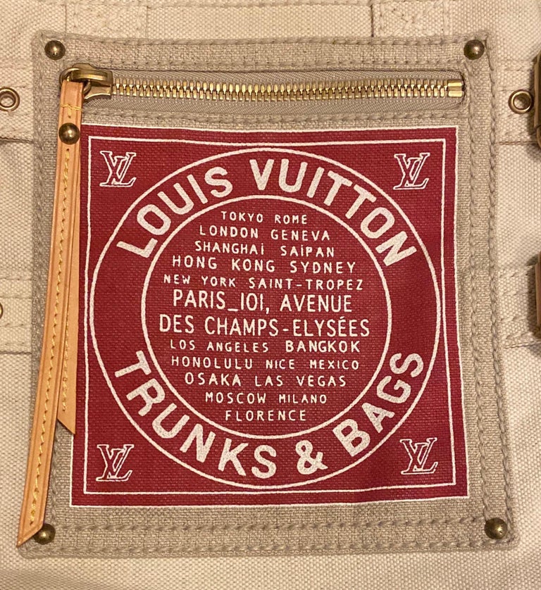 Louis Vuitton Printed Canvas Travel Tote Shopping Shoulder Bag at 1stDibs louis vuitton canvas