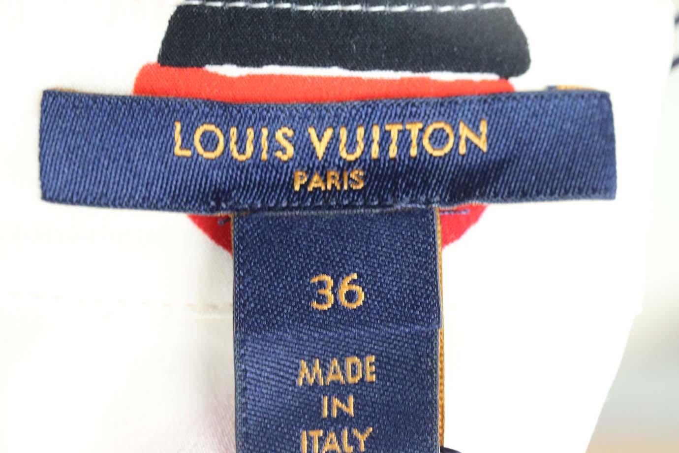 Louis Vuitton Camicetta in seta stampata FR 36 UK 8 In condizioni ottime a London, GB