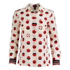 Blusa de seda estampada Louis Vuitton FR 36 UK 8