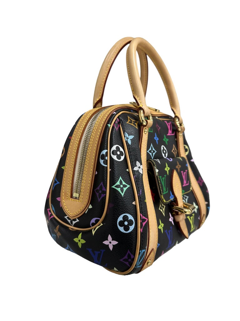 Louis Vuitton x Takashi Murakami Vintage Priscilla bag in black multicolor  monogram from 2007 Available Online For Purchase🛒 Search…