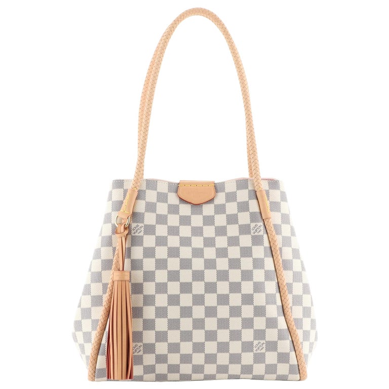 Selling my Propriano Damier Azur Louis Vuitton White Canvas Tote 
