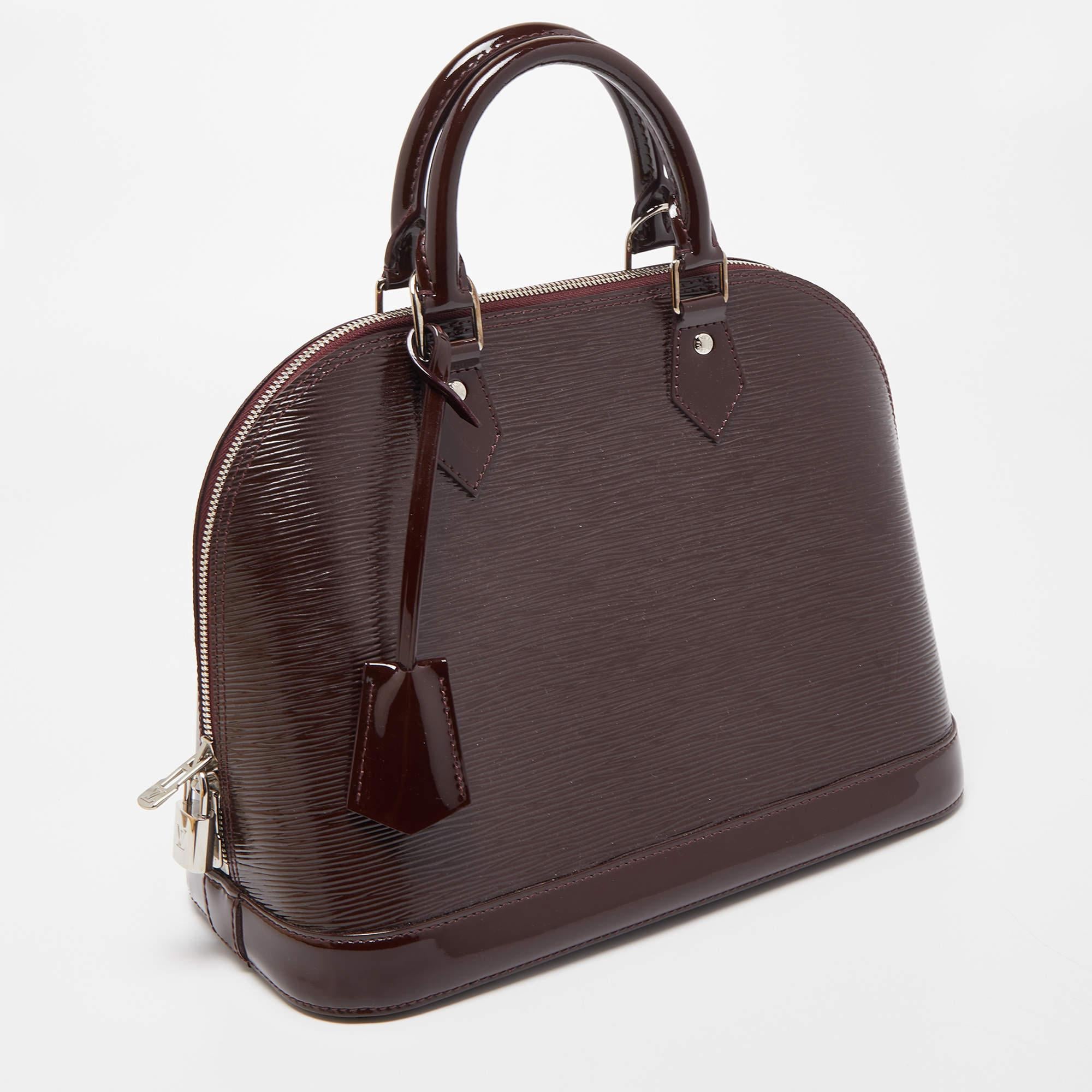 Women's Louis Vuitton Prune Electric Epi Leather Alma PM Bag